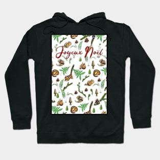 Forest Life White Background Christmas Card Hoodie